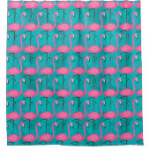 Helderheid Flamingo patroon Douchegordijn (Voorkant)