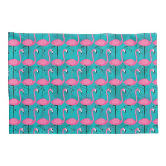 Helderheid Flamingo patroon Kussensloop (Achterkant-Rechts)