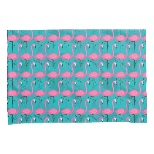 Helderheid Flamingo patroon Kussensloop (Voorkant-Rechts)