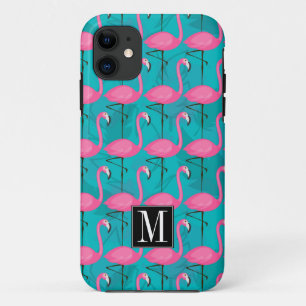 Helderheid Flamingo patroon Voeg je Initiaal toe Case-Mate iPhone Case