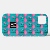 Helderheid Flamingo patroon | Voeg je Initiaal toe Case-Mate iPhone Case (Achterkant (horizontaal))