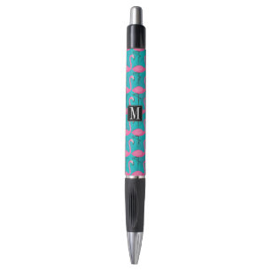 Helderheid Flamingo patroon Voeg je Initiaal toe Pen