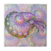 Helderheid fractal Nautilus Composiet Tegeltje (Voorkant)