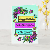 Helderheid  gedenkdag voor zuster kaart (Gele Bloem)