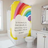 Helderheid Gepersonaliseerd regenboog en cloud Douchegordijn (In situ)