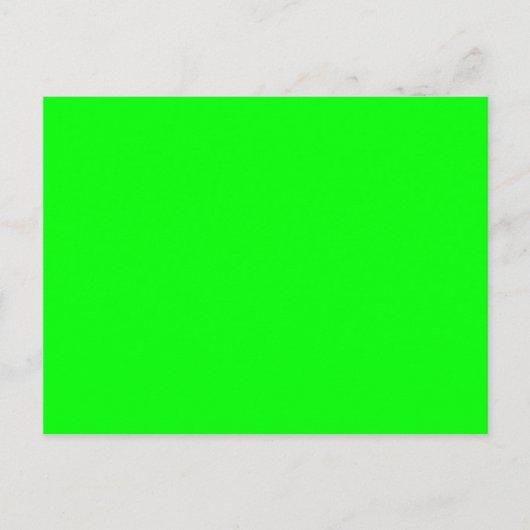 Helderheid heldere Neon Green Accent Color Briefkaart (Voorkant)