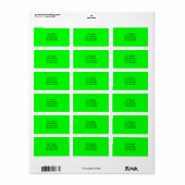 Helderheid heldere Neon Green Accent Color Etiket (Full Sheet)