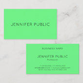 Helderheid heldere neon groene kleur moderne Sjabl Visitekaartje (Voorkant / Achterkant)