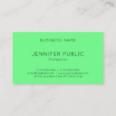 Helderheid heldere neon groene kleur moderne Sjabl Visitekaartje (Achterkant)