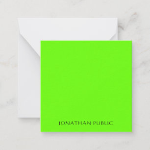 Helderheid heldere, schitterende, groene kleur gec notitiekaartje