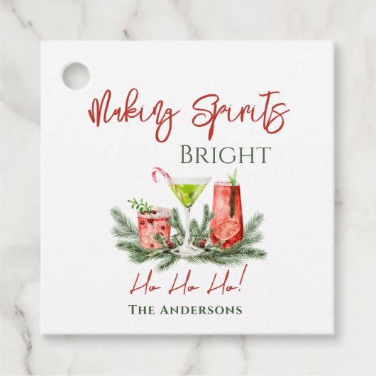 Helderheid in de Geest Feestelijke Cocktails Vakan Bedankjes Labels (Voorkant)
