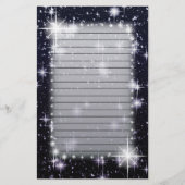 Helderheid in de vorm van schitterende sterren in briefpapier (Voorkant)