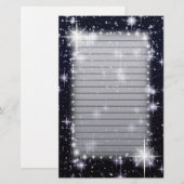 Helderheid in de vorm van schitterende sterren in briefpapier (Voorkant / Achterkant)