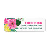 Helderheid in de zomerbloem en fruittuin etiket (Voorkant)