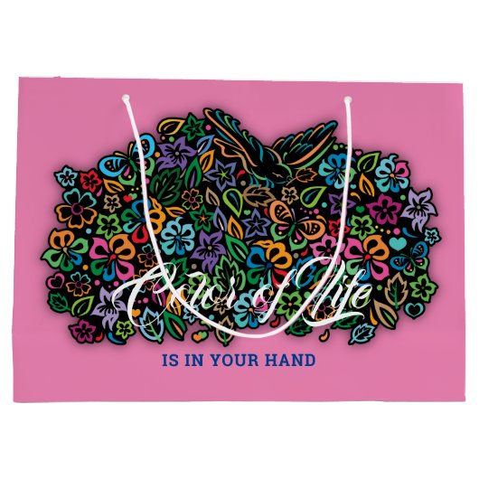 Helderheid in het ontwerp van de levensstijl groot cadeauzakje (Achterkant)