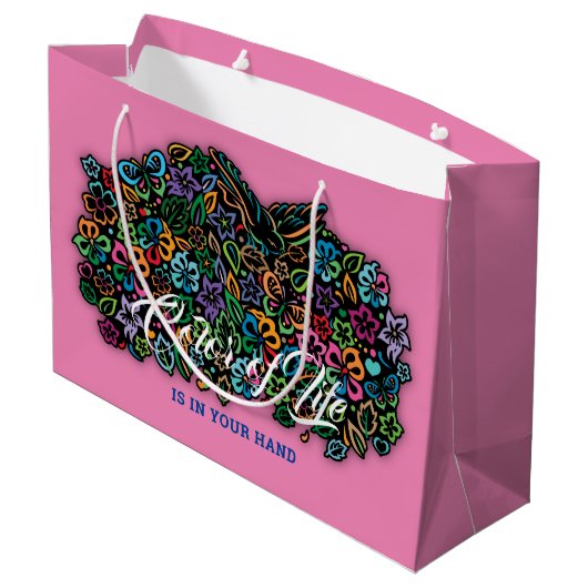 Helderheid in het ontwerp van de levensstijl groot cadeauzakje (Achterkant Gekanteld)