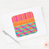 Helderheid in islamitisch patroon en strips: boekp vierkante sticker (Envelop)