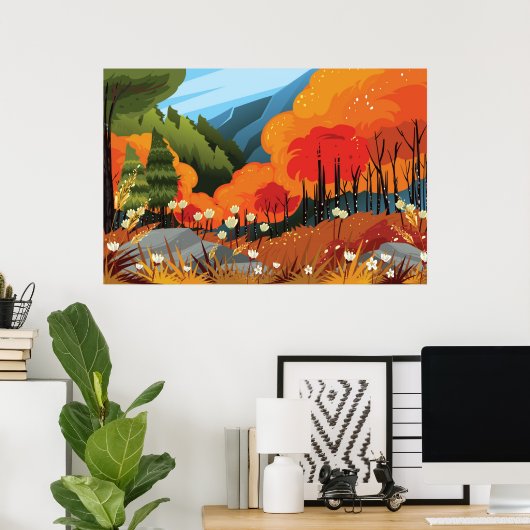 Helderheid in jaarlandschap poster (Thuiskantoor)