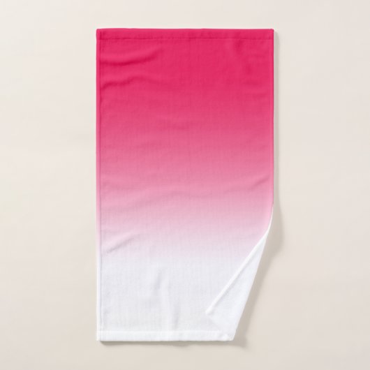 Helderheid in zomerrood en witte gradiëntkleur bad handdoek (Handdoek)