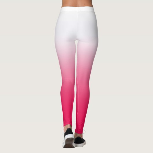 Helderheid in zomerrood en witte gradiëntkleur leggings (Achterkant)