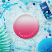 Helderheid in zomerrood en witte gradiëntkleur papieren bordje (Feest)