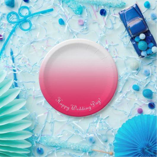 Helderheid in zomerrood en witte gradiëntkleur papieren bordje (Feest)