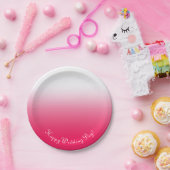 Helderheid in zomerrood en witte gradiëntkleur papieren bordje (Feest)