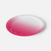 Helderheid in zomerrood en witte gradiëntkleur papieren bordje (Gekanteld)