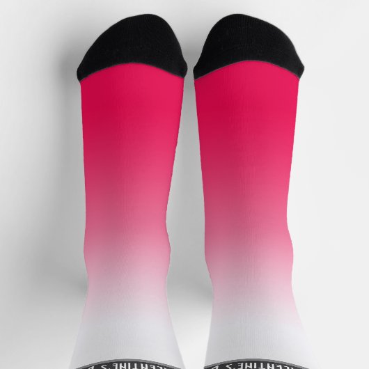 Helderheid in zomerrood en witte gradiëntkleur sokken (Top)