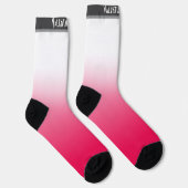 Helderheid in zomerrood en witte gradiëntkleur sokken (Rechts)