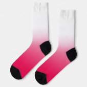 Helderheid in zomerrood en witte gradiëntkleur sokken (Links)