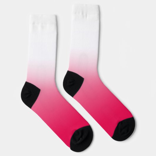 Helderheid in zomerrood en witte gradiëntkleur sokken (Rechts)