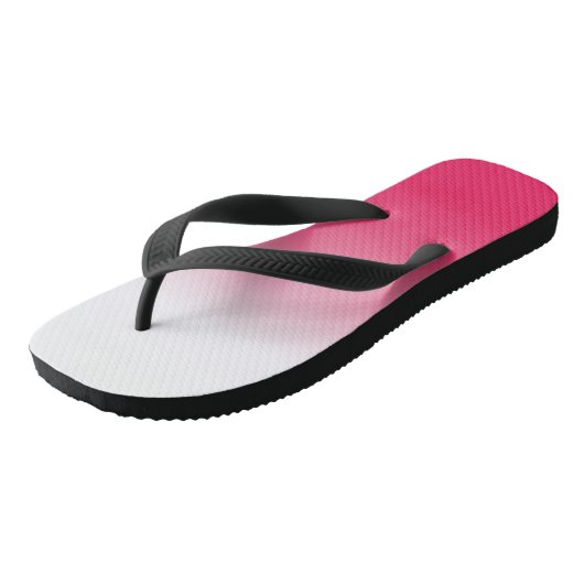 Helderheid in zomerrood en witte gradiëntkleur teenslippers (Schuin)
