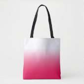 Helderheid in zomerrood en witte gradiëntkleur tote bag (Voorkant)