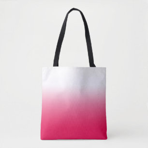 Helderheid in zomerrood en witte gradiëntkleur tote bag