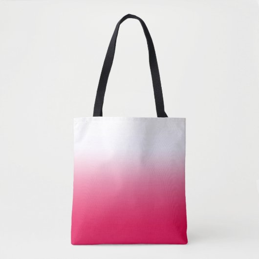 Helderheid in zomerrood en witte gradiëntkleur tote bag (Voorkant)