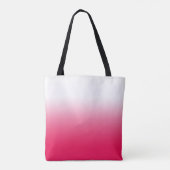 Helderheid in zomerrood en witte gradiëntkleur tote bag (Achterkant)