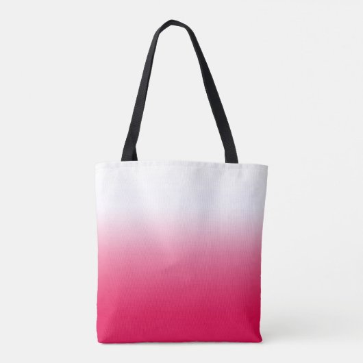 Helderheid in zomerrood en witte gradiëntkleur tote bag (Achterkant)
