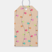 Helderheid kerstlampje op Kraft Cadeaulabel (Voorkant)