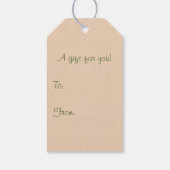 Helderheid kerstlampje op Kraft Cadeaulabel (Achterkant)