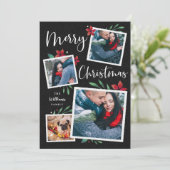 Helderheid | Kerstmis met meerdere foto's Feestdagenkaart (Staand voorkant)