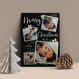 Helderheid | Kerstmis met meerdere foto's Folie Feestdagenkaart