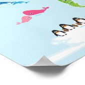 Helderheid Kinder Wereldkaart met illustraties Poster (Hoek)