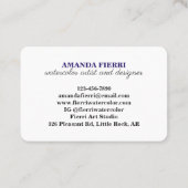 Helderheid kleurstof kleurrijke kunstenaar visitekaartje (Achterkant)