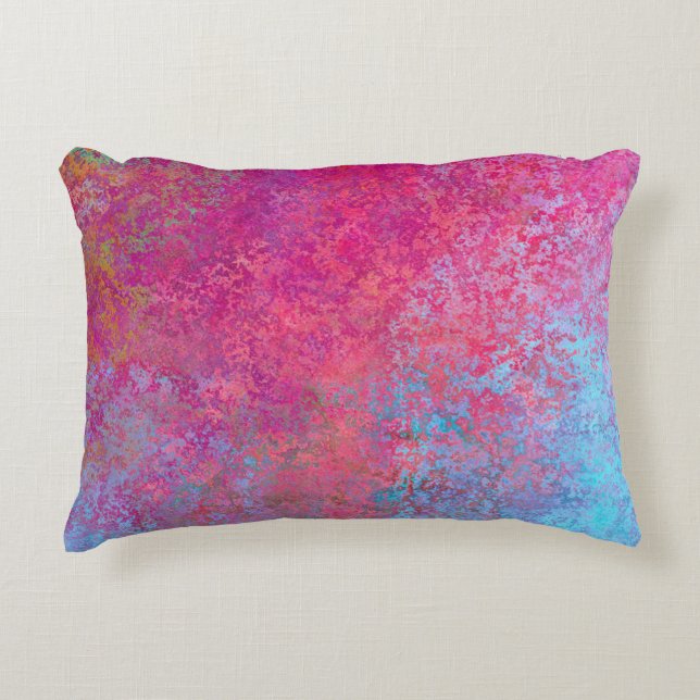 Helderheid magenta Sunset Abstract Acrylzuur Accent Kussen (Voorkant)