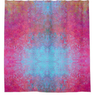 Helderheid magenta Sunset Abstract Acrylzuur Douchegordijn