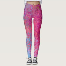 Helderheid magenta Sunset Abstract Acrylzuur Leggings
