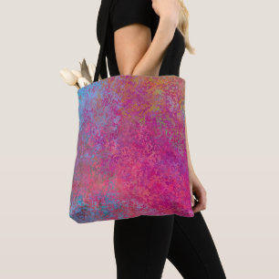 Helderheid magenta Sunset Abstract Acrylzuur Tote Bag