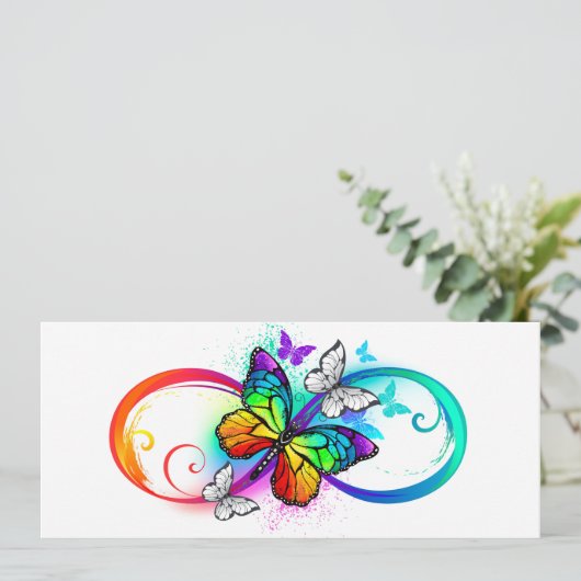 Helderheid met de regenboogvlinder aankondiging (Staand voorkant)