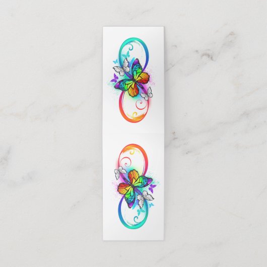 Helderheid met de regenboogvlinder afsprakenkaart (Buitenkant ongevouwen)